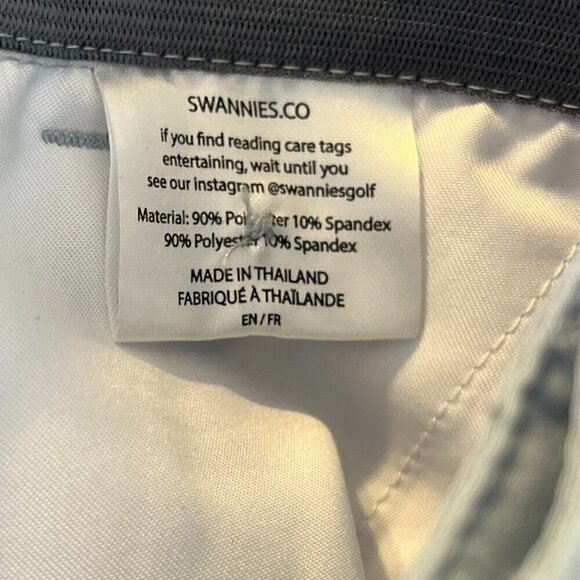 Swannies Men's Blue Sully Golf Shorts Sz Waist 17" - Picture 6 of 9